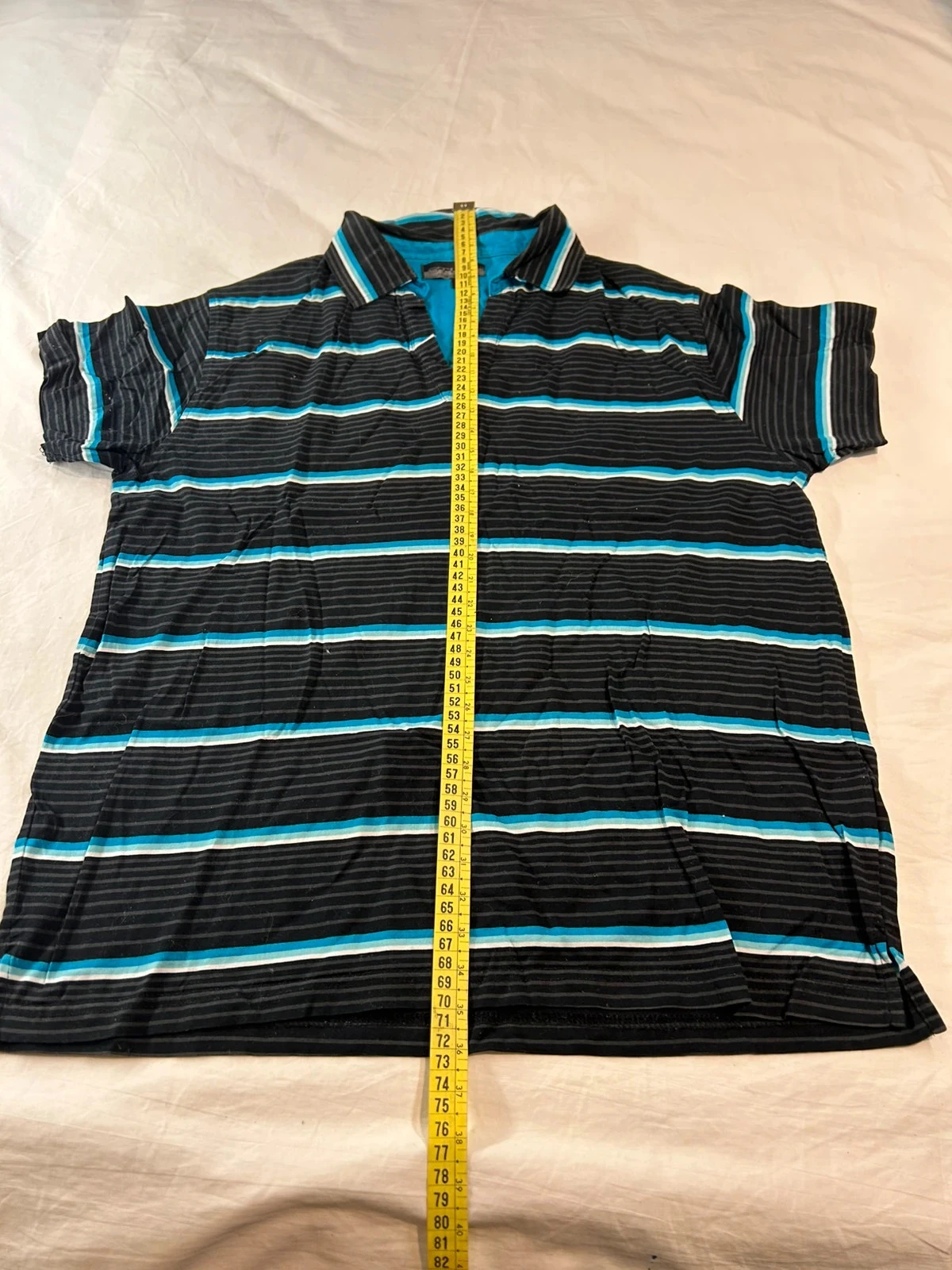 Zwart blauw gestreept polo van Armand Thiery maat L – photo 7